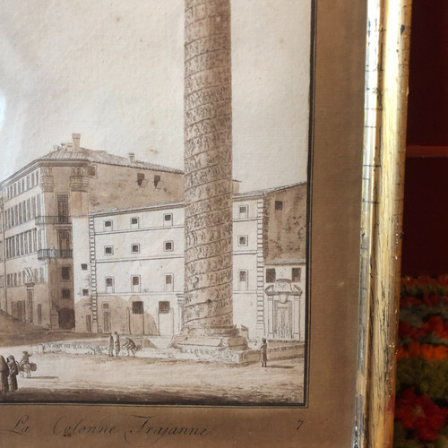 Trajan column, first half of the 19th century