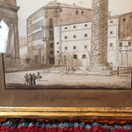 Trajan column, first half of the 19th century
