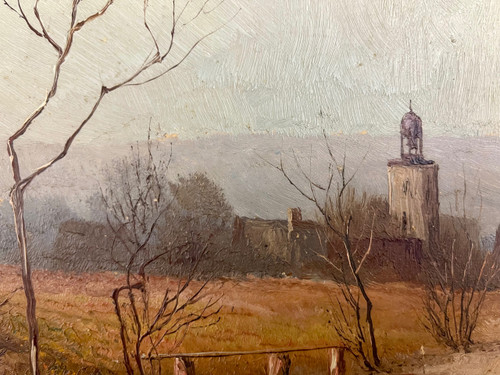 Gemälde Deutsche Landschaft Weimar von Johannes Köhler - Öl auf Leinwand (50cm x 35cm)