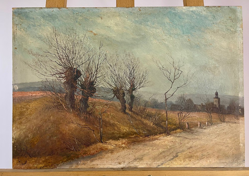 Gemälde Deutsche Landschaft Weimar von Johannes Köhler - Öl auf Leinwand (50cm x 35cm)