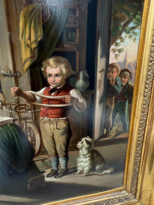 PAAR ÖL AUF PANEL - FRANZÖSISCHE SCHULE DES XIX. JAHRHUNDERTES, DIE HAUT -.