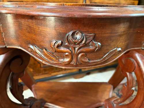 PICCOLA CONSOLE IN STILE LOUIS PHILIPPE IN MOGANO