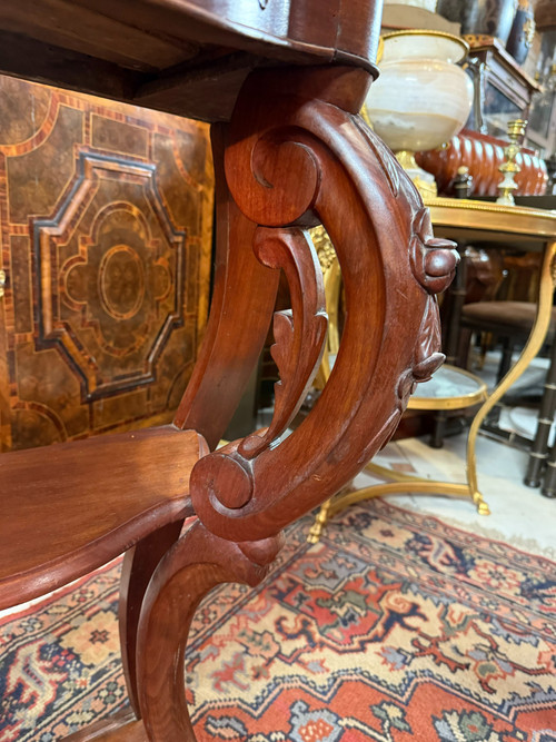 PICCOLA CONSOLE IN STILE LOUIS PHILIPPE IN MOGANO