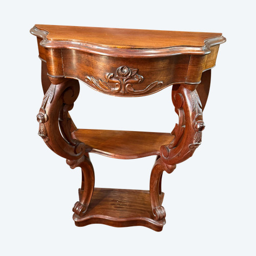 PICCOLA CONSOLE IN STILE LOUIS PHILIPPE IN MOGANO