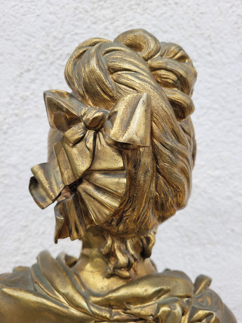 A Carrier, Frauenbüste aus Bronze, Signiert, 19. Jahrhundert