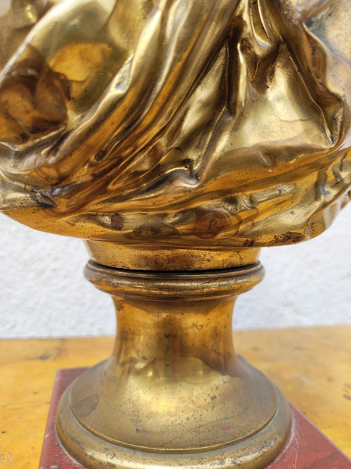 A Carrier, Frauenbüste aus Bronze, Signiert, 19. Jahrhundert