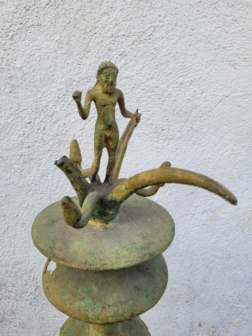 Thymiaterion or Etruscan incense burner, Grand Tour, 19th century