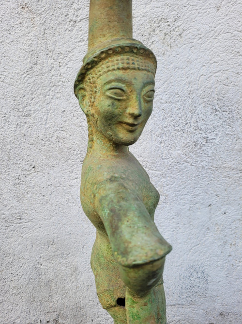 Thymiaterion or Etruscan incense burner, Grand Tour, 19th century