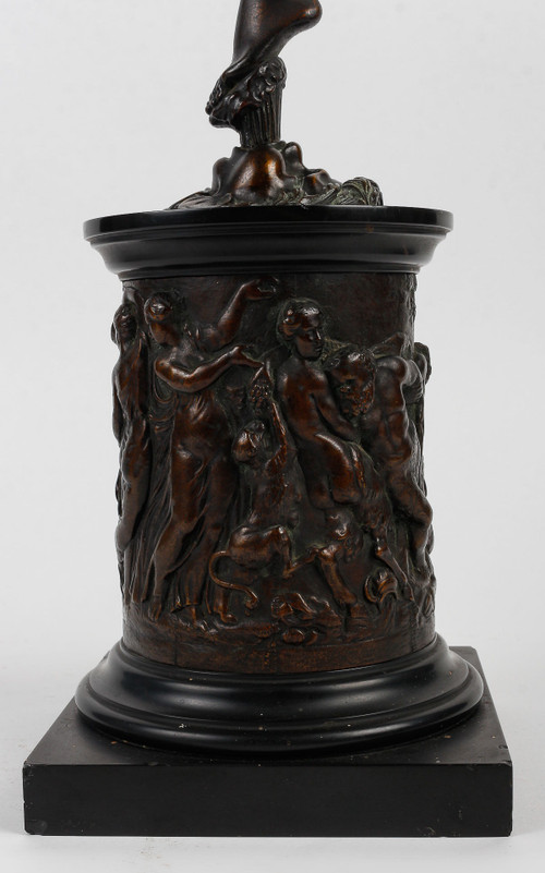 Bronze aus dem 19. Jahrhundert mit brauner Patina - Der fliegende Merkur nach Jean de Bologne