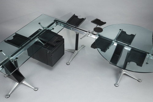 Wichtiger Schreibtisch von Bruce BURDICK (1933-2021) für HERMAN MILLER Editor
