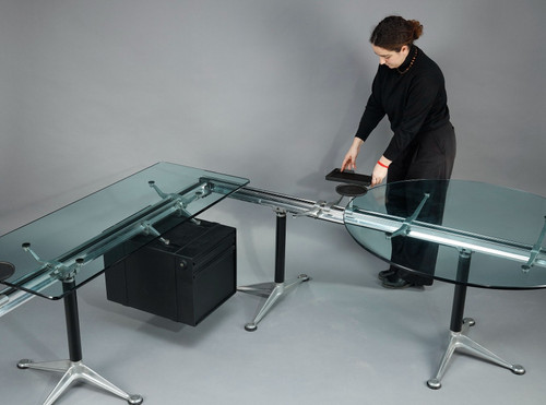 Wichtiger Schreibtisch von Bruce BURDICK (1933-2021) für HERMAN MILLER Editor