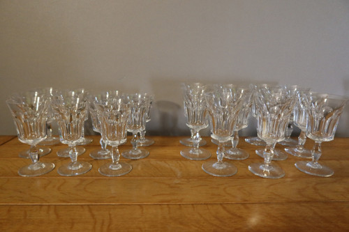 Verres en cristal de Baccarat 22 pièces