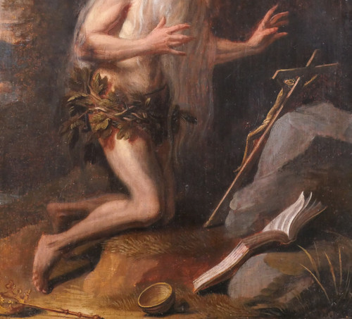 Johannes I Sadeler (Nachfolger von) 1550-1600 St. Onuphra, Gemälde, um 1600-50, Flämische Schule
