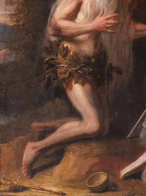 Johannes I Sadeler (Nachfolger von) 1550-1600 St. Onuphra, Gemälde, um 1600-50, Flämische Schule