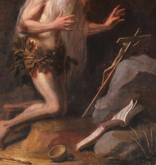 Johannes I Sadeler (Nachfolger von) 1550-1600 St. Onuphra, Gemälde, um 1600-50, Flämische Schule