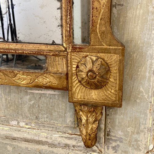 Grand miroir à parecloses d'époque Louis XVI