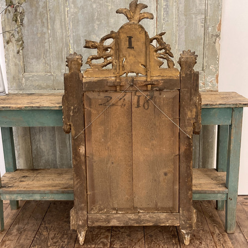 Grand miroir à parecloses d'époque Louis XVI