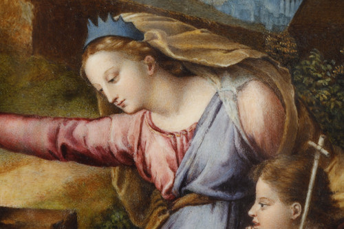 THE VIRGIN AND CHILD WITH LITTLE ST. JOHN, AFTER RAPHAEL (1483-1520)