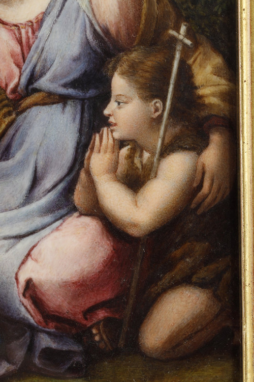 THE VIRGIN AND CHILD WITH LITTLE ST. JOHN, AFTER RAPHAEL (1483-1520)