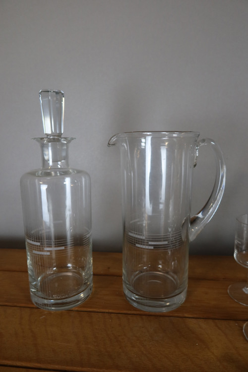Art Deco glassware set 50 pieces