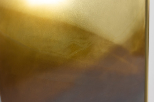 Paneel aus patiniertem Messing "Abstraction Opus V". Zeitgenössische Arbeit. LS59481209I