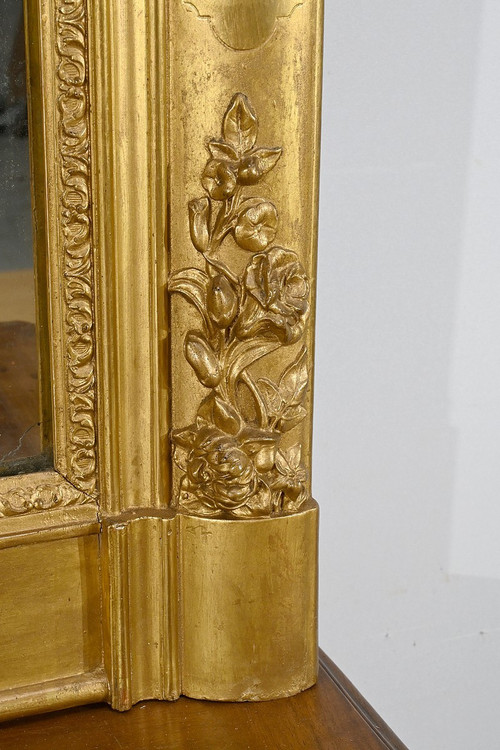 Important Miroir en bois doré, style Louis XV – 1re partie XIXe