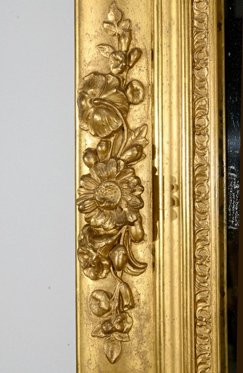 Important Miroir en bois doré, style Louis XV – 1re partie XIXe