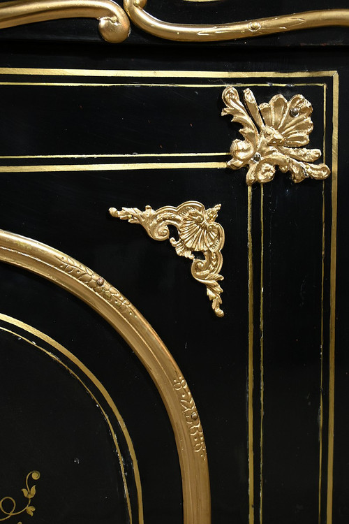 Armadio in legno di pero annerito del periodo Napoleone III - Metà del XIX secolo