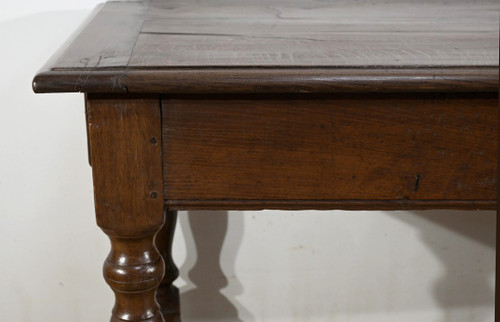 Table de Ferme en Chêne, goût Louis XIV – Milieu XIXe