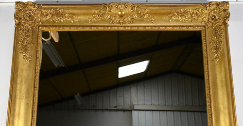 Important Miroir Doré à la Feuille, style Louis XIV – Milieu XIXe