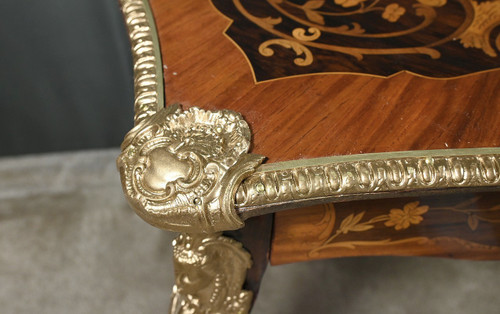 Table Bureau en Palissandre et Marqueteries, époque Napoléon III – 2ème partie XIXe
