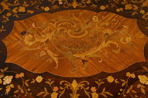 Table Bureau en Palissandre et Marqueteries, époque Napoléon III – 2ème partie XIXe