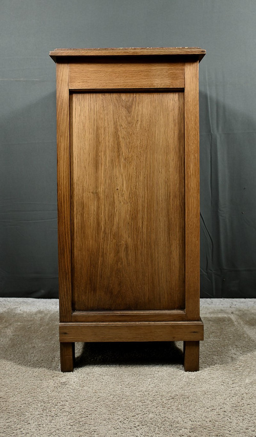 Tavolino in rovere e marmo, Art Déco - 1930