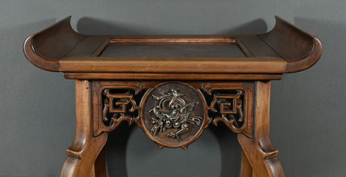 Large Asian Sellette in the Viardot style - Late 19th century