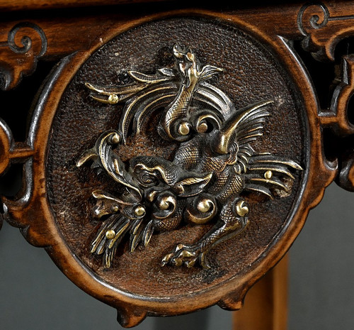 Large Asian Sellette in the Viardot style - Late 19th century