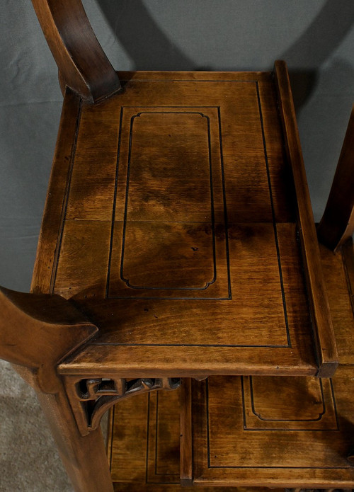 Large Asian Sellette in the Viardot style - Late 19th century