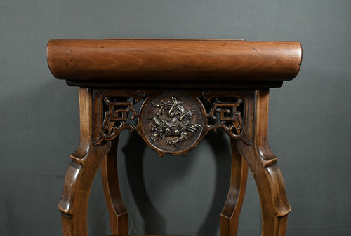 Large Asian Sellette in the Viardot style - Late 19th century