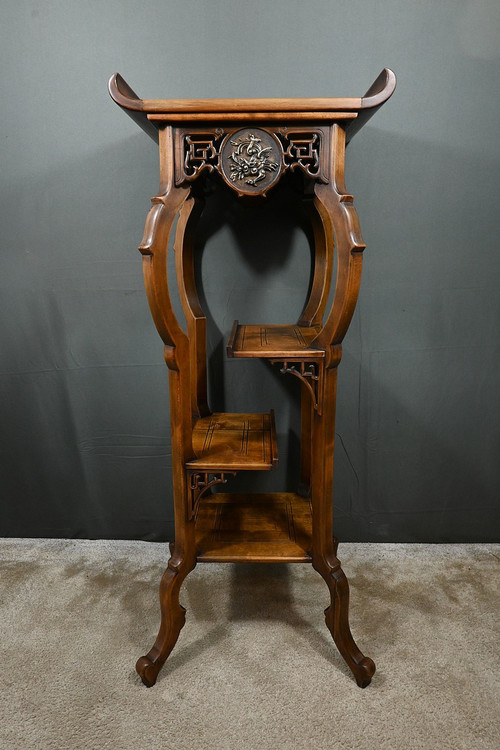 Large Asian Sellette in the Viardot style - Late 19th century