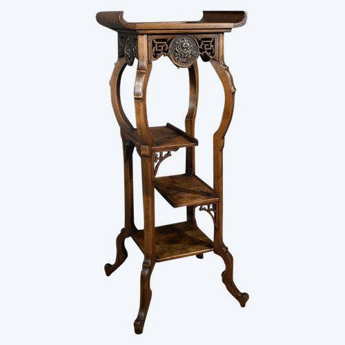 Large Asian Sellette in the Viardot style - Late 19th century