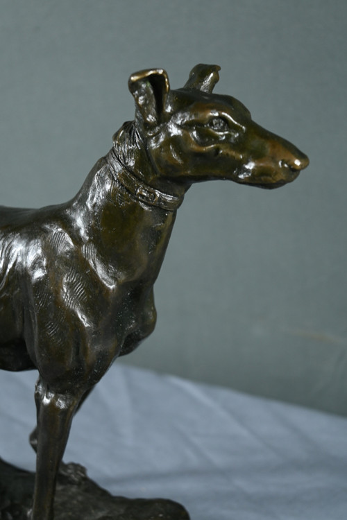Bronze "Der Windhund", signiert E.Frémiet - Ende 19.