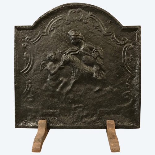 Beautiful cast iron fireback from the 18th century