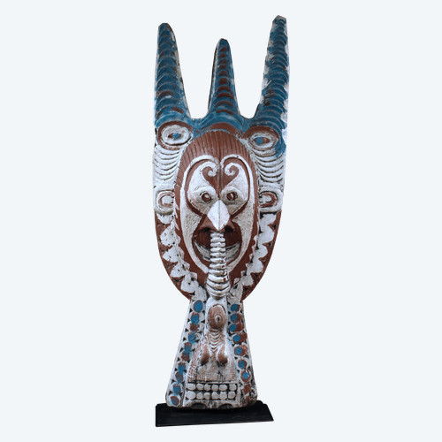 Pirogenschild , Ozeanische Kunst, Skulptur, Stammeskunst, Frühe Kunst, Papua-Neuguinea