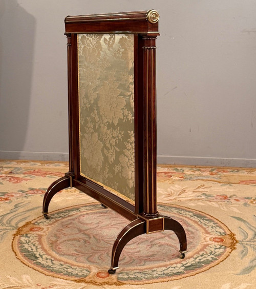 Kaminschirm aus Mahagoni Louis XVI, um 1780