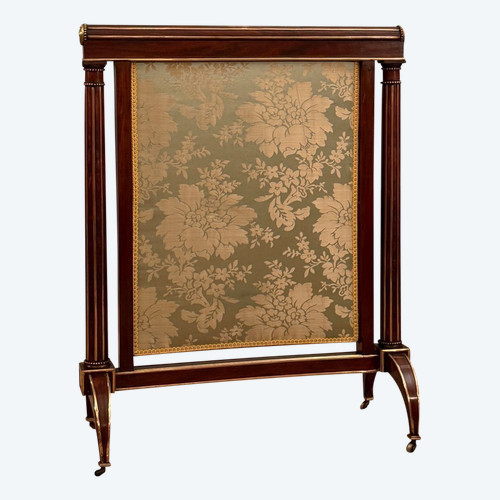 Kaminschirm aus Mahagoni Louis XVI, um 1780