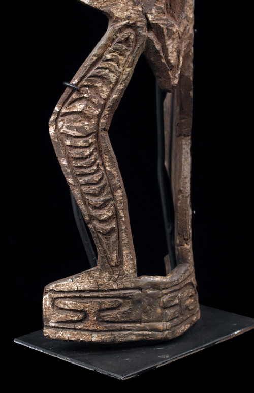 Charme à cochon, écorce gravée, art tribal , art océanien, art premier, Océanie, sculpture