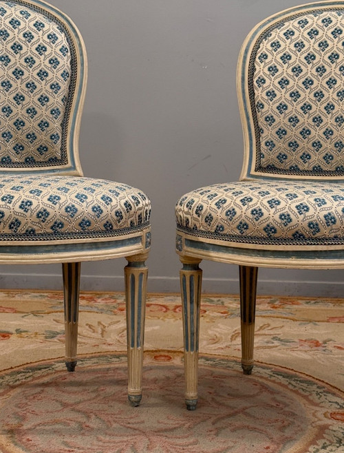 Georges Jacob, Pair Of Louis XVI Period Stamped Chairs (1739-1814)