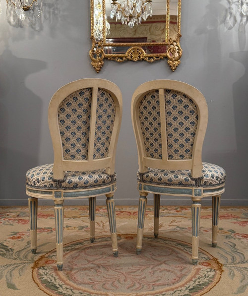 Georges Jacob, Pair Of Louis XVI Period Stamped Chairs (1739-1814)