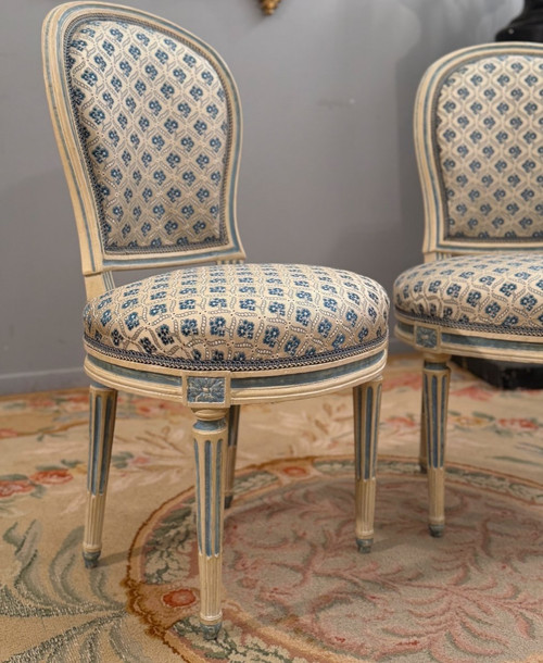 Georges Jacob, Pair Of Louis XVI Period Stamped Chairs (1739-1814)