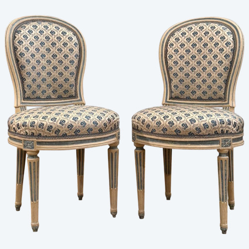 Georges Jacob, Pair Of Louis XVI Period Stamped Chairs (1739-1814)