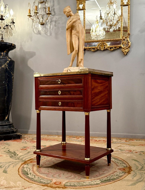 Pierre Garnier, Salontisch aus Mahagoni, gestempelt, Louis XVI, um 1780